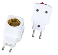 Ampoule à LED E27, support de base de prise, adaptateur de prise UE, interrupteur marche/arrêt