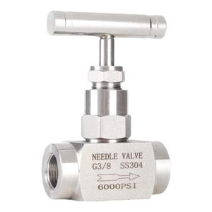 Vanne à aiguille G3/8 SS304 6000 PSI à commande manuelle pour eau, air, huile - Product Image 5