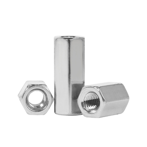 Écrous hexagonaux Bibo Yaente pour connexion de tiges filetées en acier au carbone - Écrous hexagonaux allongés en acier inoxydable M6 M12 - Product Image 1