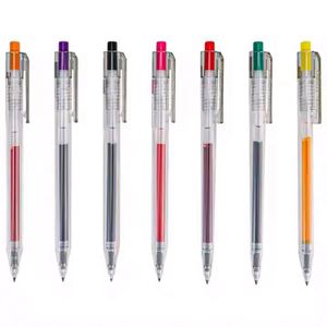 Retro <b>Multi</b>-Colour Push Action Neutral <b>Pen</b> Combination Student Gel Ink <b>Pen</b> Blue Sign Water-Based Ink Office Stationery Supplies - Product Image 2