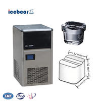 Machine à glaçons automatique commerciale 25 kg/24h, refroidissement par air et eau, pour restaurant, café, bar