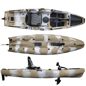 10FT แป้นเหยียบเท้าแบบใบพัดเดียวเรือแคนูคายัคสำหรับตกปลา - Product Image 6