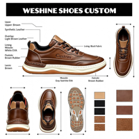 Baskets en cuir rétro britanniques, chaussures de travail cousues à la main, semelle intermédiaire en EVA, logo personnalisé, résistantes à l'usure, toutes saisons, baskets plateforme