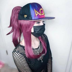 Ainizi 21'' Precio al por Mayor de Pelucas de Cosplay de Akali de League of Legends, Cabello Largo, Sedoso y Liso de Alta Calidad y Cola de Caballo - Product Image 2