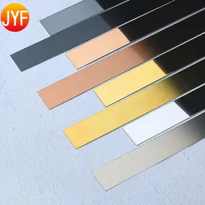 ZZ762 Golden Color Hairline Stainless Steel Guard Wall Edge flat decoration line