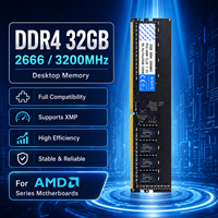 RAM de bureau RuiChu 32 Go DDR4 3200 MHz ECC, moule privé, PC4-25600 288PIN DIMM 1.2V, haute performance pour mise à niveau PC AMD, en stock