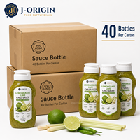 Salsa de Limón y Chile con Hierba Limón, Mezcla Semisólida de 170g, Botella de Condimento para Restaurantes, Venta al por Menor, OEM, Marca Privada, Suministro a Granel