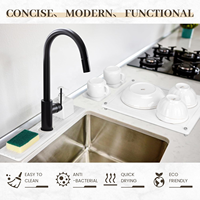Tapis de séchage multi-usages en marbre sans amiante CC, 5 pièces, pour évier de cuisine, lavabo, tasses et bouteilles