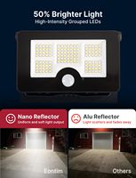 Projecteur solaire LED tout-en-un IP65 avec angle de faisceau de 120°, lumière du jour 6000K, télécommande et batterie LiFePO4 pour les stades sportifs