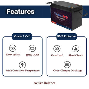 بطارية ليثيوم أيون 12 فولت 24 فولت 50 أمبير 100 أمبير 200 أمبير 280 أمبير 300 أمبير بطارية LiFePO4 Akku للقوارب الشمسية RV البحرية - Product Image 3