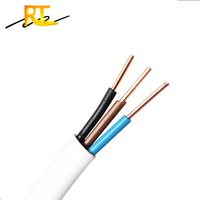 Câble électrique en cuivre à âme plate en PVC de bonne qualité, fils électriques à double âme et terre