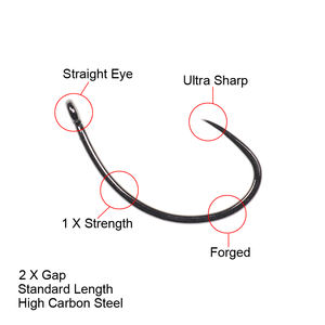 Hameçons de pêche à la mouche ultra performants pour la pêche à la mouche, sans ardillon, courbés, pour nymphes et mouches de pierre, en gros - Product Image 5