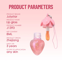 Gloss à lèvres hydratant et changeant de couleur Julystar Professional Makeup Girlish Strawberry Pendant 8ml