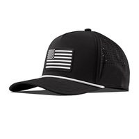 Casquette de baseball à 6 panneaux en polyester et caoutchouc, perforée au laser, respirante, résistante aux UV, pour homme