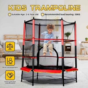Customizable 55-Inch Elastic round Indoor <strong>Trampoline</strong> Children's Fitness Home Use with Protective <strong>Net</strong> Design Wholesale - Product Image 3