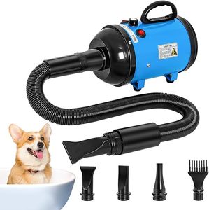 <b>Large</b> Dog Hair Dryer Beauty Adjustable Temperature 4 Nozzles Black Portable Pet Water Blower & Sprayer Eco-Friendly - Product Image 2