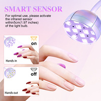Lampe UV LED sans fil/rechargeable 36W pour gel X, séchoir à ongles à capteur tactile, mini lampe UV LED à séchage rapide pour gel de construction
