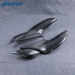 AKOSO 3K fibra de carbono seca motocicleta tanque de combustible paneles laterales cubierta carenado Kits cubierta Protector para <span class=keywords><strong>Kawasaki</strong></span> <span class=keywords><strong>Z900RS</strong></span> 2018-2024 - Product Image 4