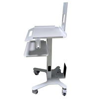 Chariot mobile pour scanner intra-oral dentaire en acier inoxydable avec prise et plateau pour ordinateur portable pour clinique dentaire et hôpital