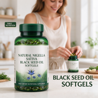 Huile de Nigelle (Graines Noires) Pressée à Froid en Gélules, Complément Nutritionnel en Gros