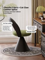 Chaise de salle à manger pour femmes de style italien, luxe léger, avec revêtement en velours et structure en acier, pour la maison, le bureau et la chambre à coucher