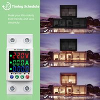 RMshebei WiFi Tuya Disjoncteur Intelligent Din Rail Compteur de Consommation Électrique 63A Relais de Tension 220v Home Assistant Smart Life