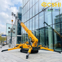 Grue araignée de 8 tonnes avec ventouse pour verre, certifiée CE, flèche télescopique hydraulique pour mur-rideau