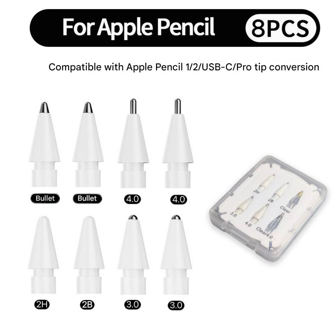 Ensemble de 8 embouts blancs [3.0*2 + 2H + 2B + Bullet*2 + 4.0*2]