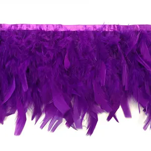 Отделка для шитья с перьями фиолетовые красные черные перья отделка и бахрома перья индейки отделка для украшения вечеринки