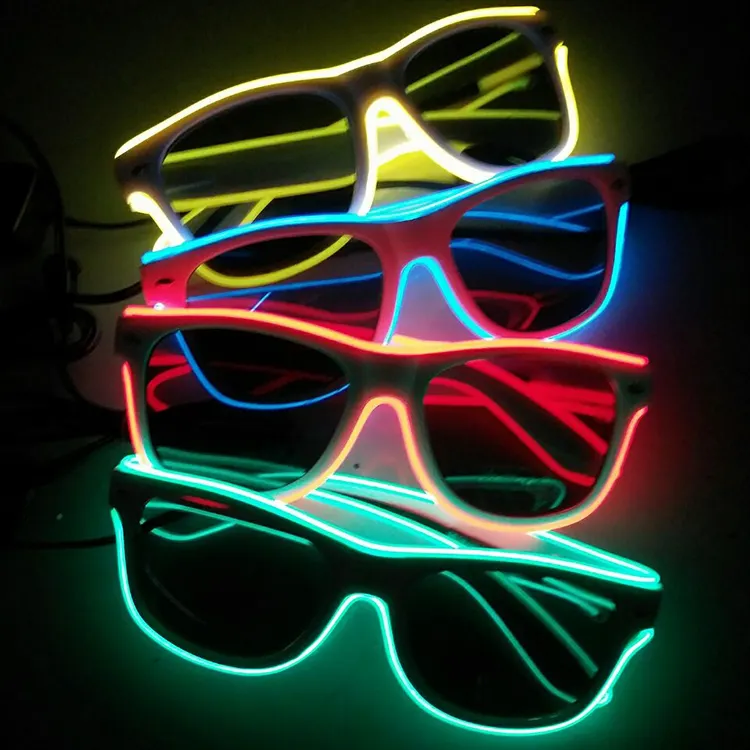 Hot Sale Party Supplies Led Glasses Birthday Gifts Christmas Halloween luminous neon glasses for Carnival