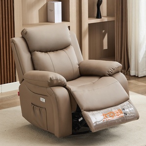 Fauteuil inclinable électrique simple en cuir de luxe Offre Spéciale fauteuil de massage pivotant à bascule relaxant pour salon - Product Image 6