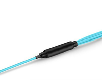12 fibres OM3 OM4 multimode 3.0mm LSZH câble fibre MPO à LC connecteur multimode MPO à LC cordon de raccordement fibre optique