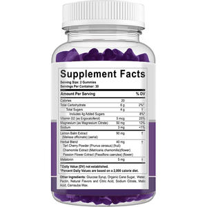 5MG Melatonin D vitamini magnezyum ile uyku kalitesini artırın ve % oğulotu özü daha hızlı uykuya dalın - Product Image 2