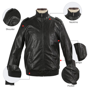 OEM-chaqueta <span class=keywords><strong>de</strong></span> cuero sintético con bolsillo para motorista para hombre, chaqueta masculina <span class=keywords><strong>de</strong></span> estilo Vintage y casual, diseño personalizado, nueva colección Primavera - Product Image 2