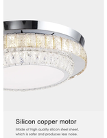 Ventilateur de plafond intelligent rétractable moderne de 42 pouces avec télécommande et lumière LED