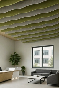 Panneaux acoustiques flexibles incurvés en feutre pour la réduction du bruit, décoration, isolation phonique du <span class=keywords><strong>plafond</strong></span>, panneaux acoustiques en feutre polyester pour animaux de compagnie - Product Image 3