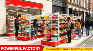 Estantería Metálica Moderna de Doble Cara para Supermercado, Resistente, con 5 Niveles, para Exhibición de Productos en Tiendas de Conveniencia y Comercios - Product Image 3