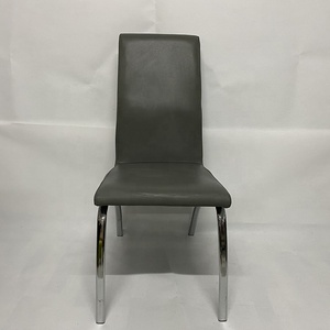 Chaises de salle à manger de restaurant en cuir PU noir à dossier haut vente en gros - Product Image 6