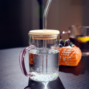Idée de cadeau d'affaires coloré de tasse en verre de Borosilicate élevé artistique élégant de conception - Product Image 5