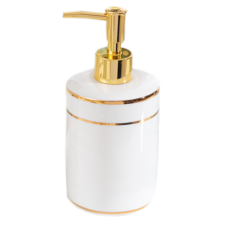 White with gold rim