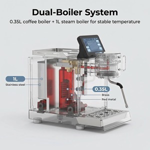 VOKA Datas Espresso Machine with 9-15Bar and Intelligent Control System Dual Boiler Semi-Automatic - Product Image 3