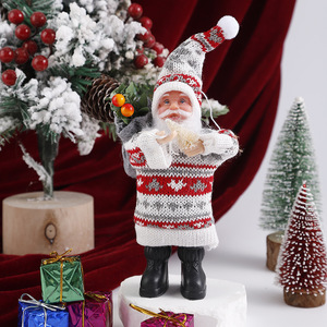 Customizable 20cm Cartoon Cross-Border Plush Santa Claus Doll Creative <b>Christmas</b> Desktop Ornament Toys <b>Christmas</b> Figurine Toys - Product Image 2