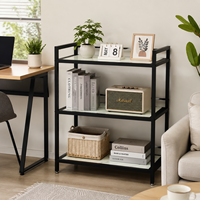 Étagère de cuisine à 3 niveaux en faux marbre, meuble de rangement en métal, table d'appoint autoportante pour salon