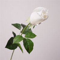 Rose artificielle en latex de haute qualité, toucher réel, 66 cm, pour décoration de mariage et de table à la maison