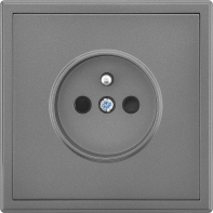 Prise murale européenne mate de qualité supérieure, 1 poste, type Schuko, pour usage domestique et hôtelier, compatible UE