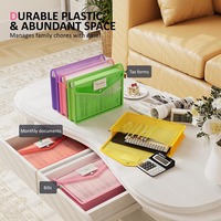 Pochettes transparentes personnalisées en plastique extensibles pour documents de conférence, reçus, contrats, documents médicaux et professionnels avec fermeture à pression