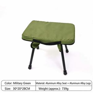 <span class=keywords><strong>Tabouret</strong></span> <span class=keywords><strong>de</strong></span> camping pliable portable - Cadre <span class=keywords><strong>en</strong></span> alliage d'aluminium léger avec siège <span class=keywords><strong>en</strong></span> tissu Oxford 600D pour la randonnée <span class=keywords><strong>en</strong></span> plein air, la pêche, le pique-nique - Product Image 2