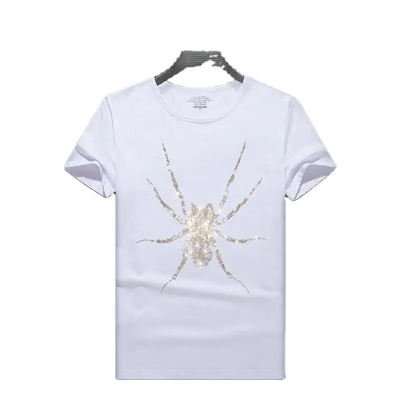 12- 15 Inci Desain Laba-laba Berlian Imitasi Transfer Grosir Motif Memperbaiki Panas untuk T-shirt