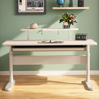Offre Spéciale électrique à moteur unique bureau d'ordinateur assis à debout cadre blanc hauteur réglable caractéristiques de stockage Table de bureau en métal