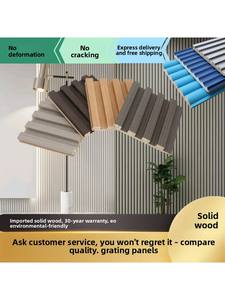 Panel de Madera Sólida con Diseño de Ondas Semicirculares para Decoración de Pared en Sala de Estar, Garantía de 5 Años - Product Image 1